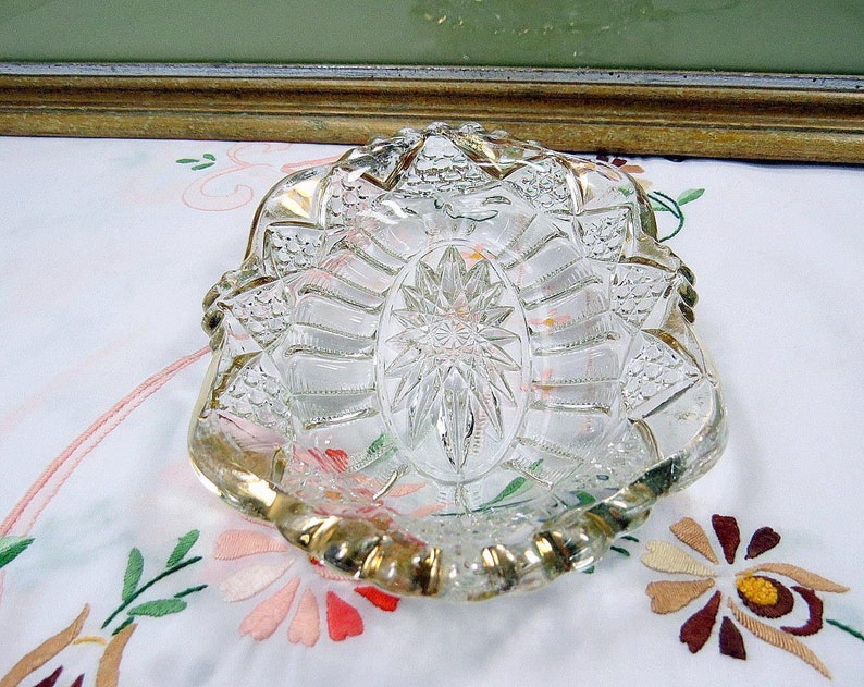 Tarentum Glass Co Eapg Ladders and Diamonds Gold 7 Etsy