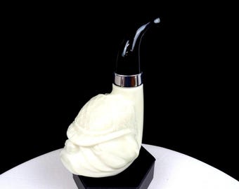 Avon Bulldog Oland 6 Fl Oz After Shave Vintage 6.1" Pipa para fumar Botella llena 3/4