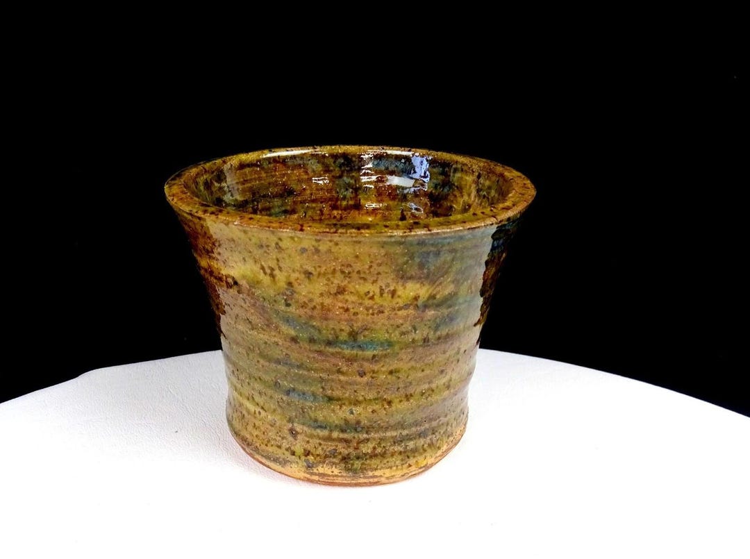 Studio Art Pottery Wheel Thrown Stoneware Speckled Earthtones 3 3/8 ...