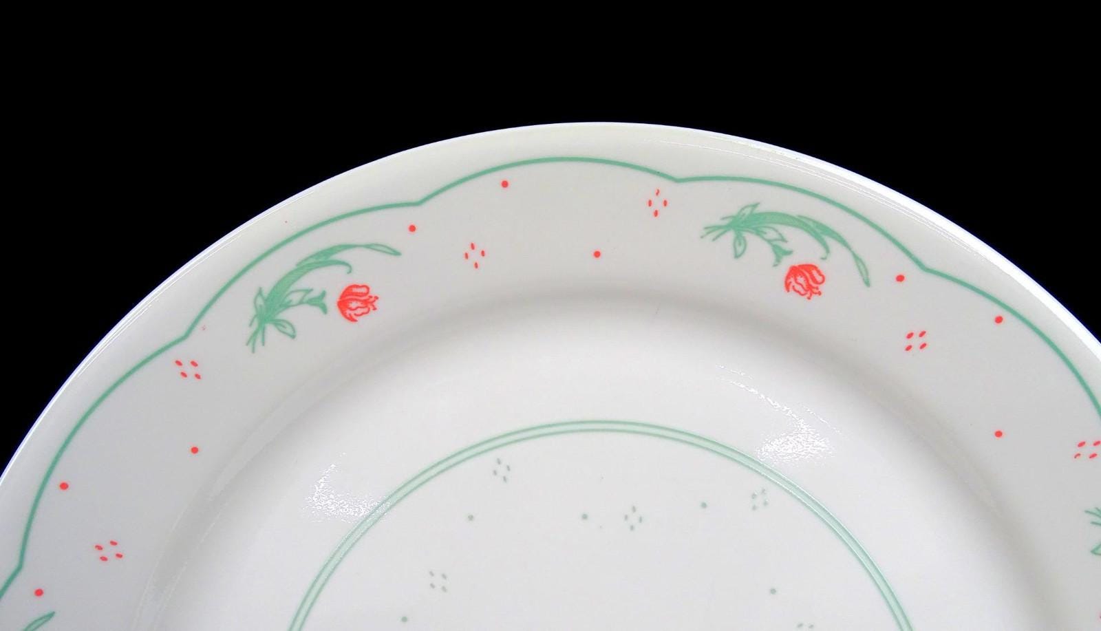 Corning Porcelain Corelle Calico Rose Pattern 3 Pc 10 3/8