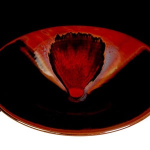 Matthew Patton gesigneerde Studio Art Pottery Crystalline Glaze 11 3/4" Footed Bowl