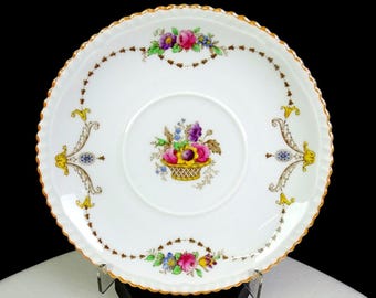 Spode Copeland China England Porcelain Flower Basket 6 7/8" Salad Plate 1937