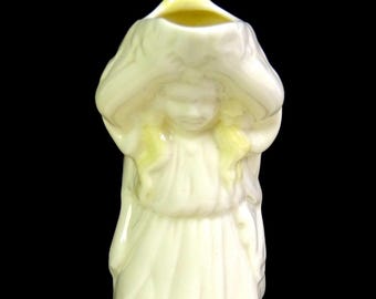 Belleek Ireland Porcelain Undine Gold Mark Young Girl 4 3/4" Creamer 1980-1993