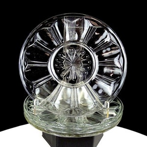 Anchor Hocking Colonial Rib Clear 4 Piece 6&quot; Bread And Butter Plates 1934-1936