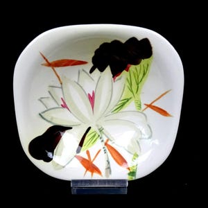 Red Wing Pottery Lotus Pattern Square 8 1/4&quot; Vegetable Bowl 1947-