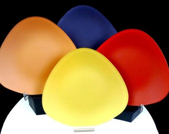 Riverside Design Group SeaGlass 4pc Red Gold Amethyst Copper 8" Triangle Plates