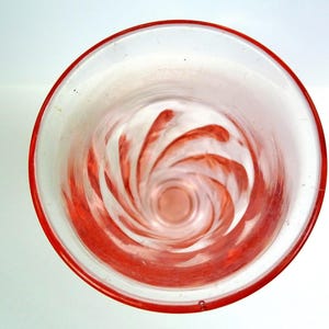 Paden City Glass 154 Rena Resturant Ware Swirl Cheriglo 5 3/4" Parfait 1933-40 immagine 6