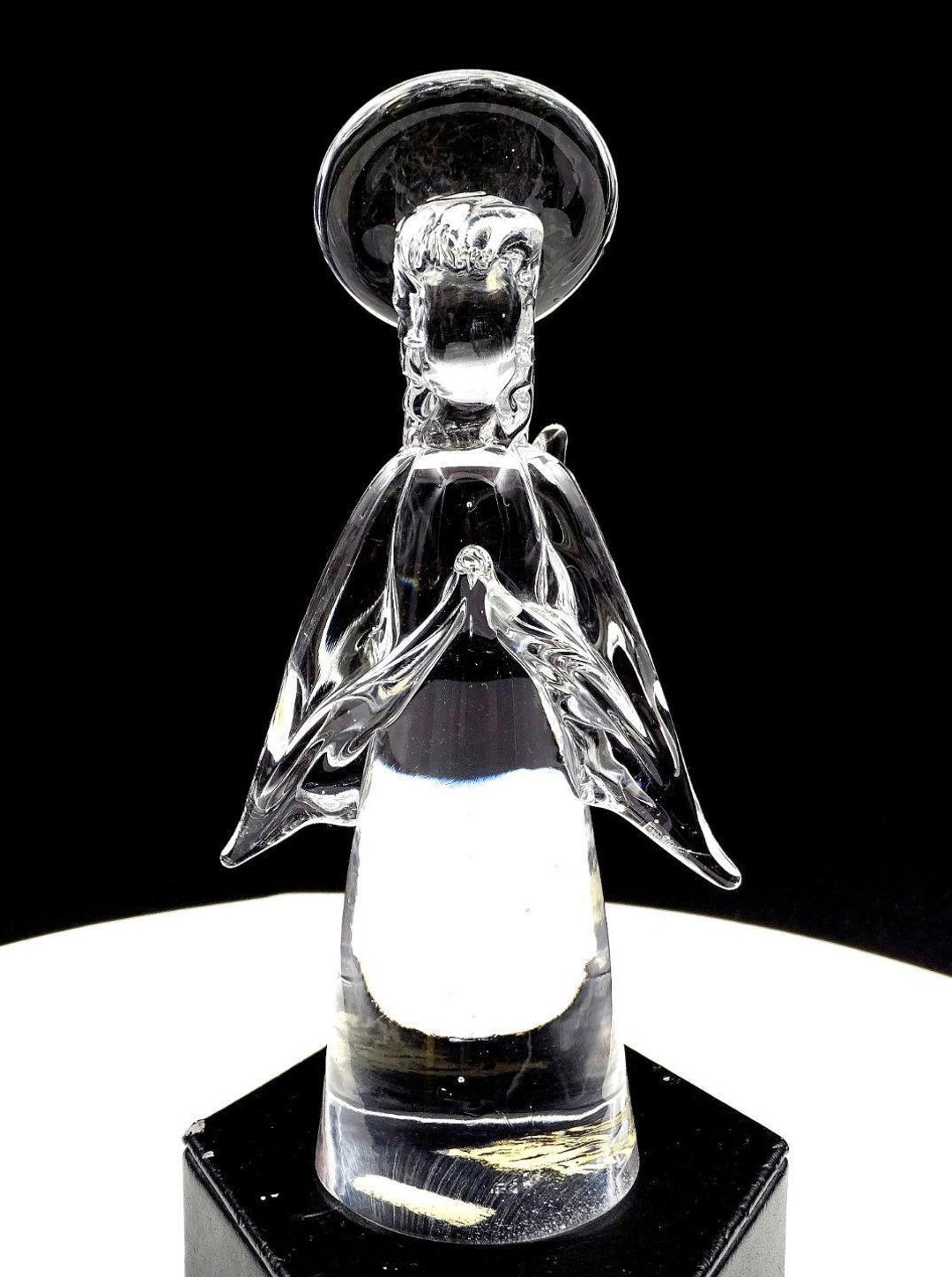 Murano Italy for Norstroms Crystal Praying Angel 6.50" Figurine