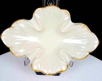 Lenox Porzellan Barock Sammlung Creme Und Gold 7 5/8" Aschenbecher 1953-1988