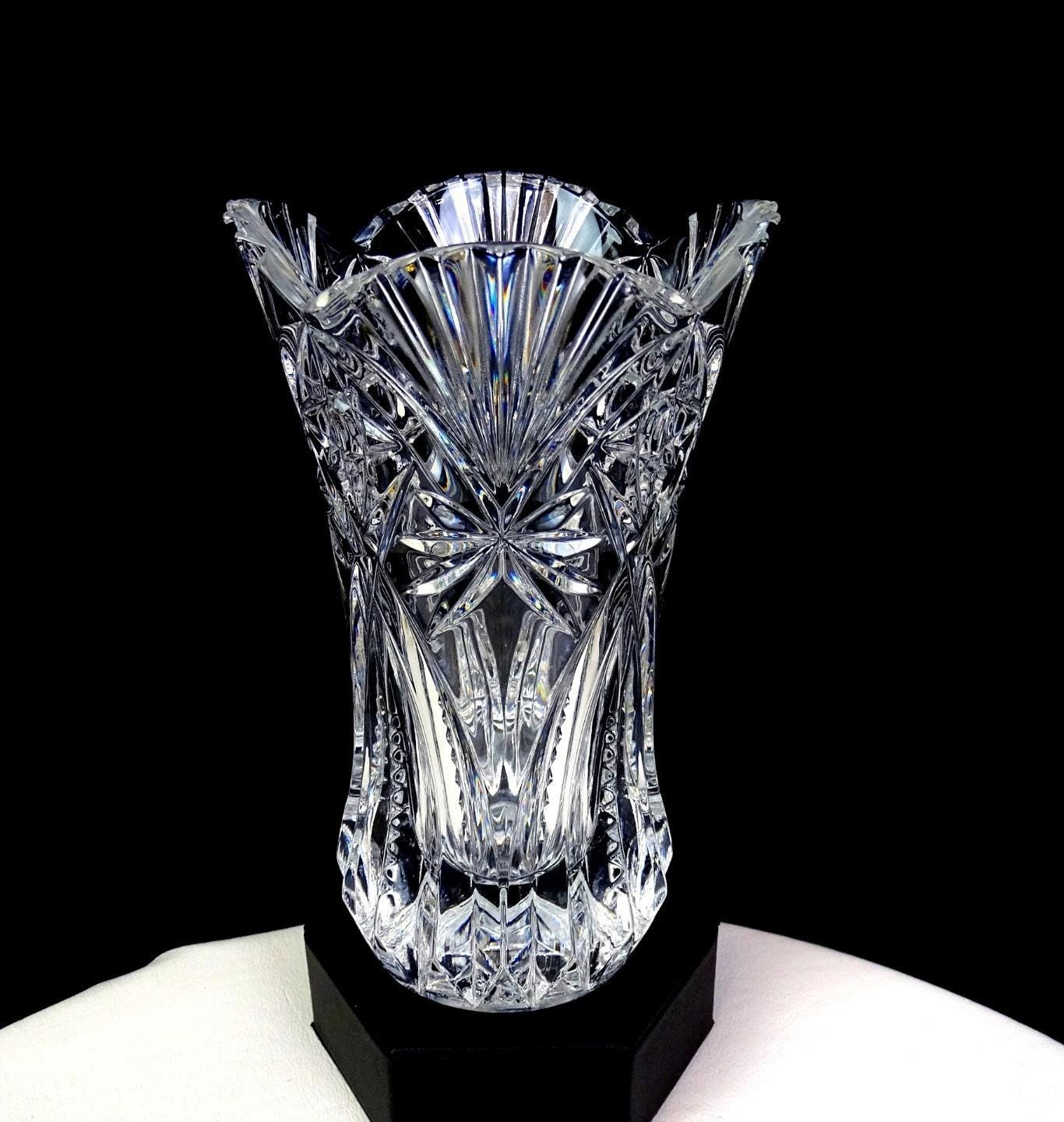 CRISTAL D'ARQUES クリスタル花瓶　クリスタルダルク PARIS Crystal d'arques vase - Etsy 日本