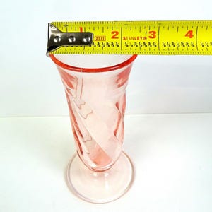 Paden City Glass 154 Rena Resturant Ware Swirl Cheriglo 5 3/4" Parfait 1933-40 immagine 9