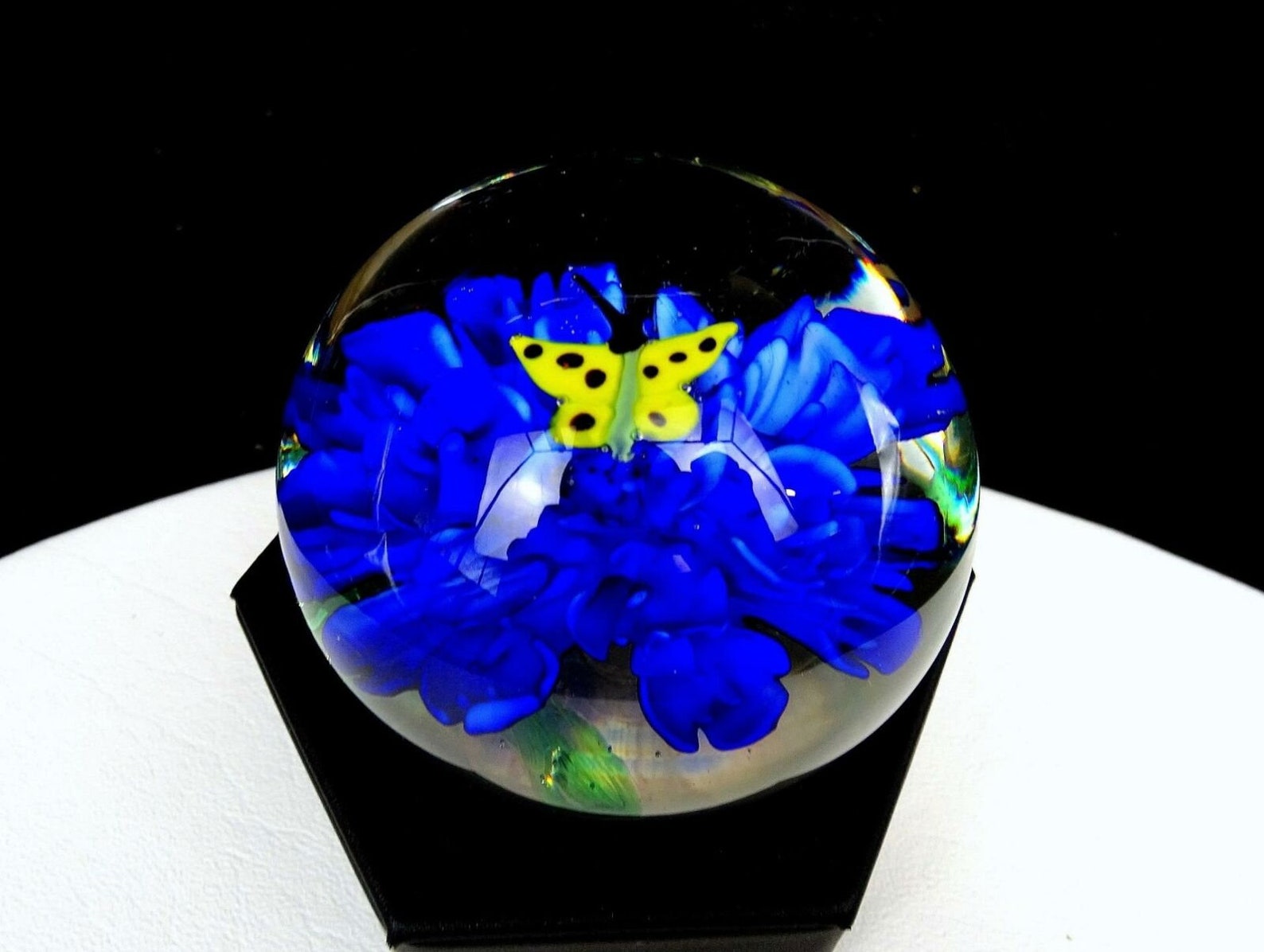 Gorgeous Designs China Art Glass Butterfly And Flower Round 2 Etsy