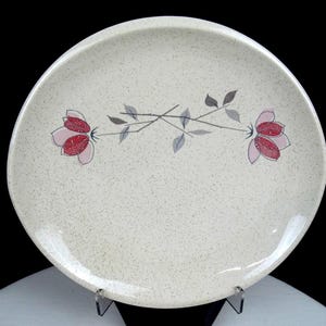 Franciscan Earthenware Duet Pattern Floral Oval Vintage 8" Salad Plate 1956-1967