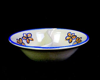 メトロックス ポピートレイル バーノン ポーセリン バンデロ 9インチ 仕切り付き野菜ボウル 1969-1979年