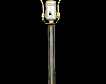 Crystal & Lucite Clear Etched Faceted 21" Boudoir Table Lamp Working 1940s