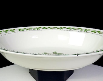 Hall China Mary Dunbar Floral Gold Trim Cameo Rose 10 1/2" Vegetable Bowl 1951-
