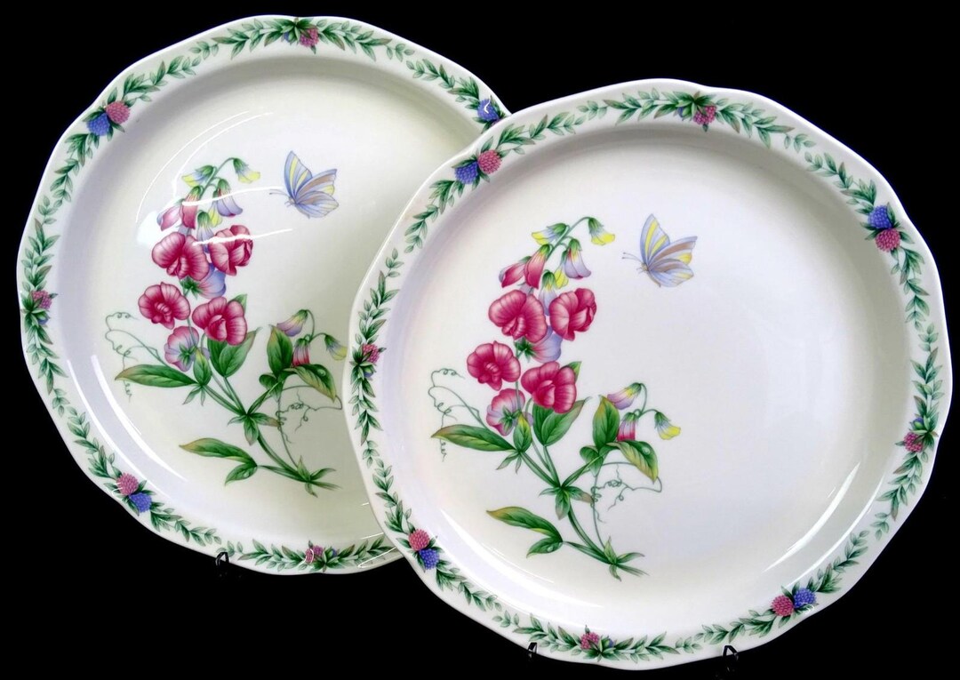 Vintage 1997 Noritake Conservatory Gala Cuisine Porcelain Dinnerware - Plates, Bowls, Cups