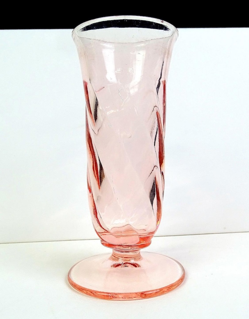 Paden City Glass 154 Rena Resturant Ware Swirl Cheriglo 5 3/4" Parfait 1933-40 immagine 4