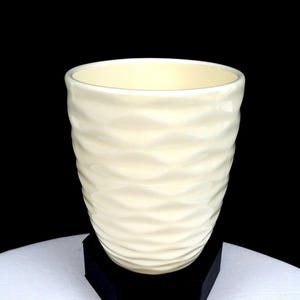 Chinesischer Porzellan Weiß Rauten Muster Vintage 11 cm Blumentopf