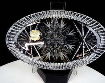 Vintage A&H Eingetragenes Warenz Crystal Germany 8 1/2" Byrå 1949-1990