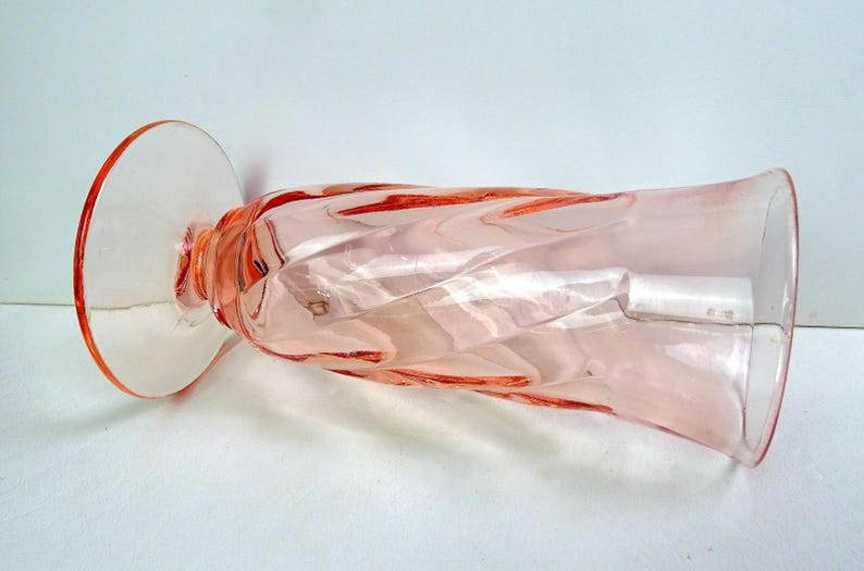Paden City Glass 154 Rena Resturant Ware Swirl Cheriglo 5 3/4" Parfait 1933-40 immagine 3