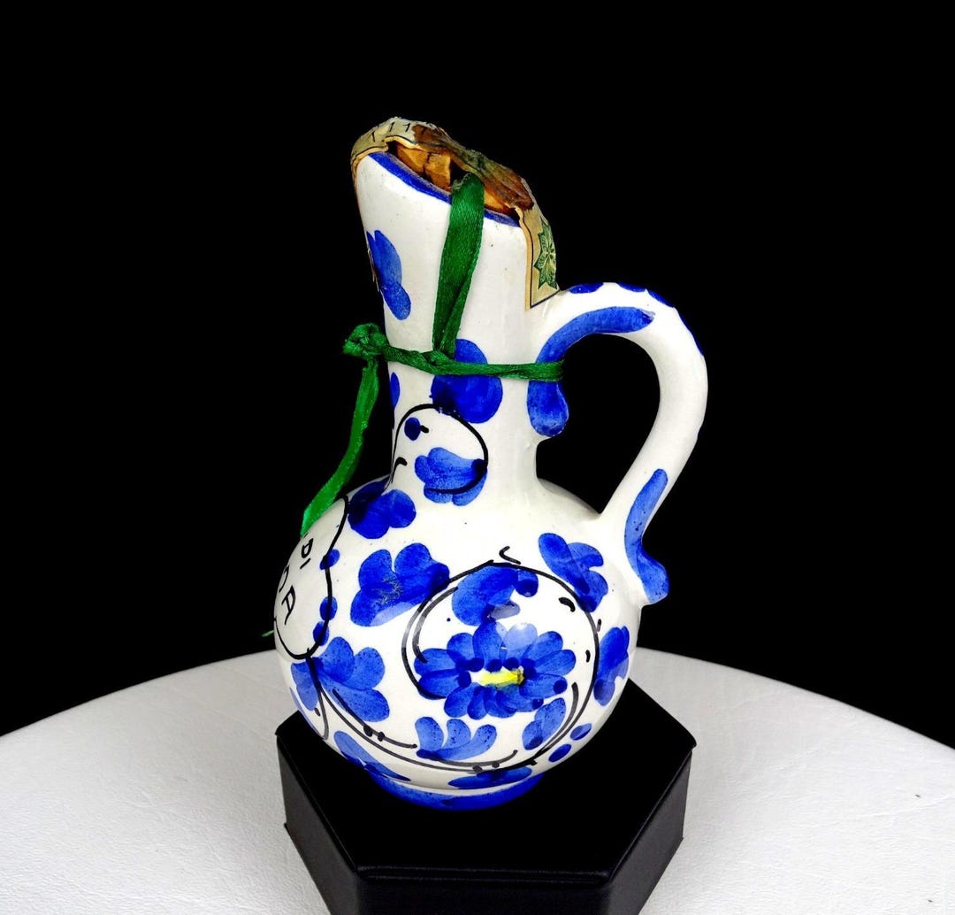 Italian Ric Icon Italian Majolica Blue Floral Ric Di Roma 5 1/2