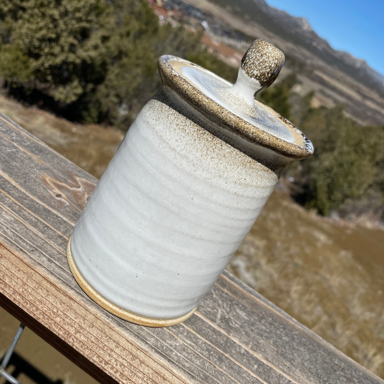 Stockage brun de café au levain blanc de levain Etsy