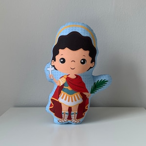 Saint Expeditus Stuffed Doll, Saint Gift, Baptism, Catholic Gift, Saint Expeditus Gift, Expeditus Doll, Pillow Doll, Saint Expeditus