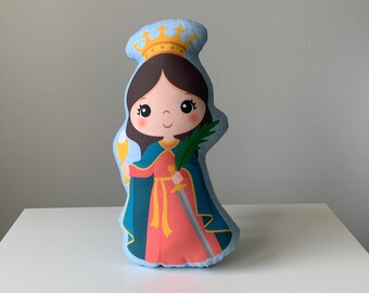St Barbara Stuffed Doll, Saint Gift, Baptism, Catholic Gift, Gift,  Doll, Pillow Doll, Saints for kids, saints doll, catholic kids