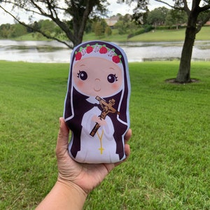 Saint Rose of Lima Doll, Saint Pillow Doll, Saint Gift, Baptism, Catholic Gift, Saint Rose of Lima Doll, Doll, Saints Doll, Catholic Saints