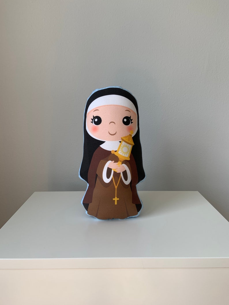 St. Clare of Assisi Stuffed Doll Saint Gift Baptism image 0