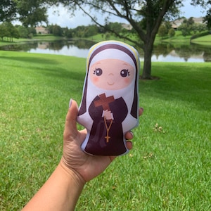 St Marie of the Incarnation Stuffed Doll, Saint Gift, Baptism, Catholic Gift, Gift, Catholic Toy, Pillow Doll, St Marie of the Incarnation