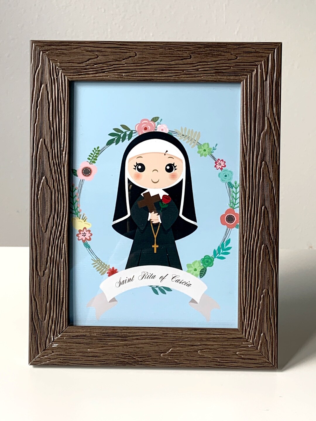Saint Rita of Cascia Wall Art, Rita De Cascia Art Print, Catholic ...