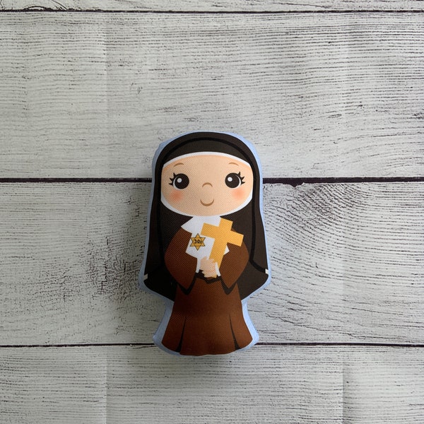 Saint Edith Stein Stuffed Doll, Saint Gift, Baptism, Catholic Gift, Gift, Genevieve Doll, Pillow Doll, Saint Edith Stein Doll