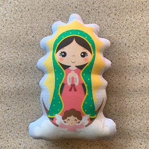 Muñeca de peluche de Nuestra Señora de Guadalupe, regalo de santo, bautismo, regalo católico, regalo de la Señora de Guadalupe, muñeca de Guadalupe, muñeca de almohada, Santa Guadalupe