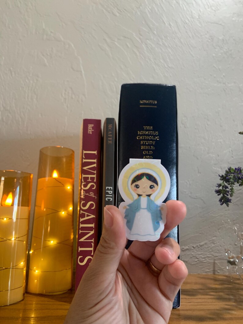 Virgin Mary Magnetic Bookmark, Catholic Bookmark, Saints Bookmark ...