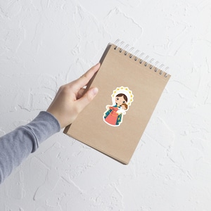 Our Lady of Rosary Sticker, Our Lady of Rosary Sticker, Our Lady of Rosary Waterproof Sticker