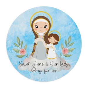 Saint Anne mouse pad, Catholic mouse pad, Saints mouse pad, homeschool mouse pad, Catholic Saints mouse pad, Saint Anne mousepad