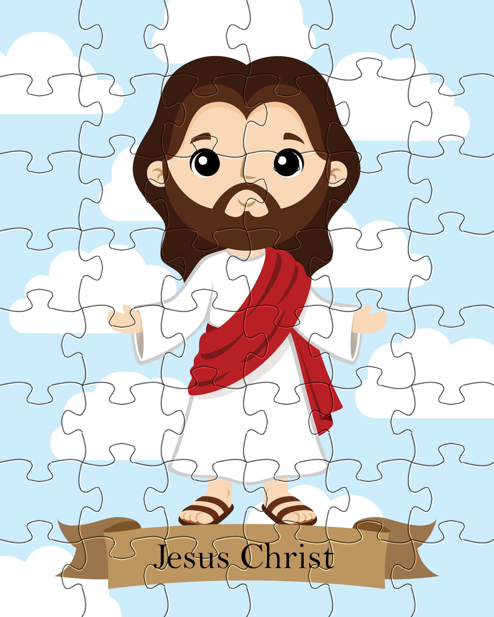 Jesus Christ Puzzle 48 Pieces Puzzle Catholic Jigsaw Etsy