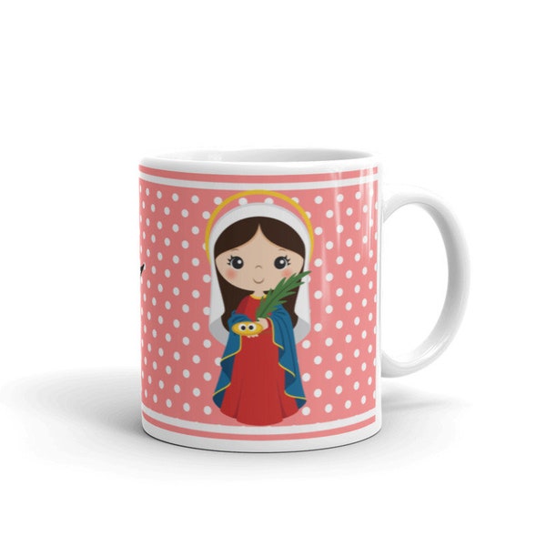 Saint  Lucy Mug, Catholic Mugs, Saints Mug, Devotional Mug, Catholic Saints Mug