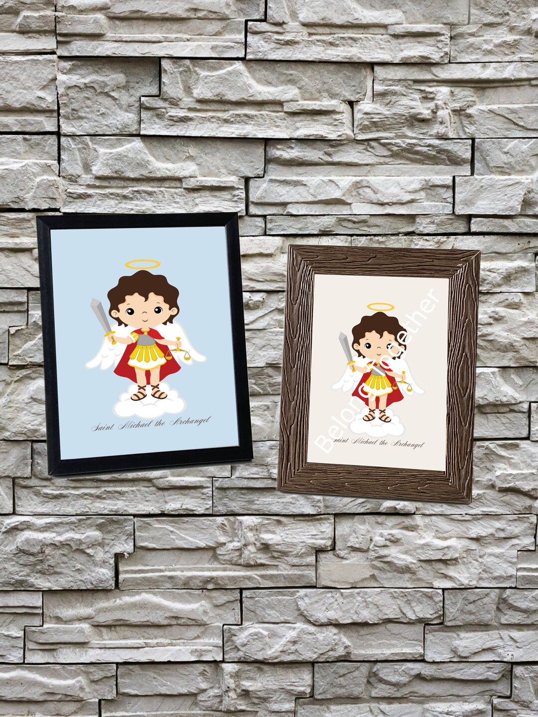 Saint Michael the Archangel Wall Art, Saint Michael Art Print, Catholic ...