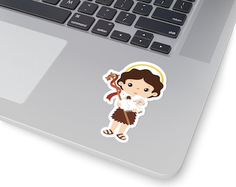 Saint John the Baptist Sticker, St John the Baptist Sticker, Saint John the Baptist Water Resistant Vinyl Matte Sticker, Catholic Sticker