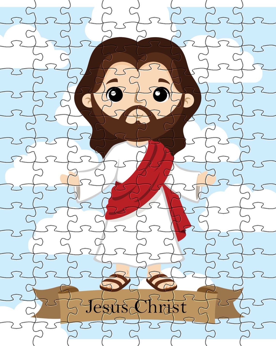 Jesus Christ Puzzle 48 Pieces Puzzle Catholic Jigsaw Etsy