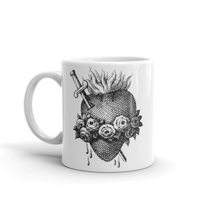 Sacred Heart of Mary 11oz Mug, Catholic Mug, Saints Mug, Catholic Saints Mug, Devotional Mug, Christian Mug, Our Lady Sacred Heart Mug