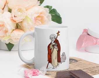 Saint Anthony the Abbot 11oz Mug, Saint Anthony the Abbot Mug, Catholic Mug, Saints Mug, Catholic Saints Mug, Devotional Mug