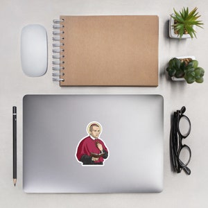 Saint Alphonsus de Liguori Sticker, Saint Alphonsus Liguori Water Resistant Vinyl Matte or Glossy Sticker, Catholic Sticker, Saints Sticker.