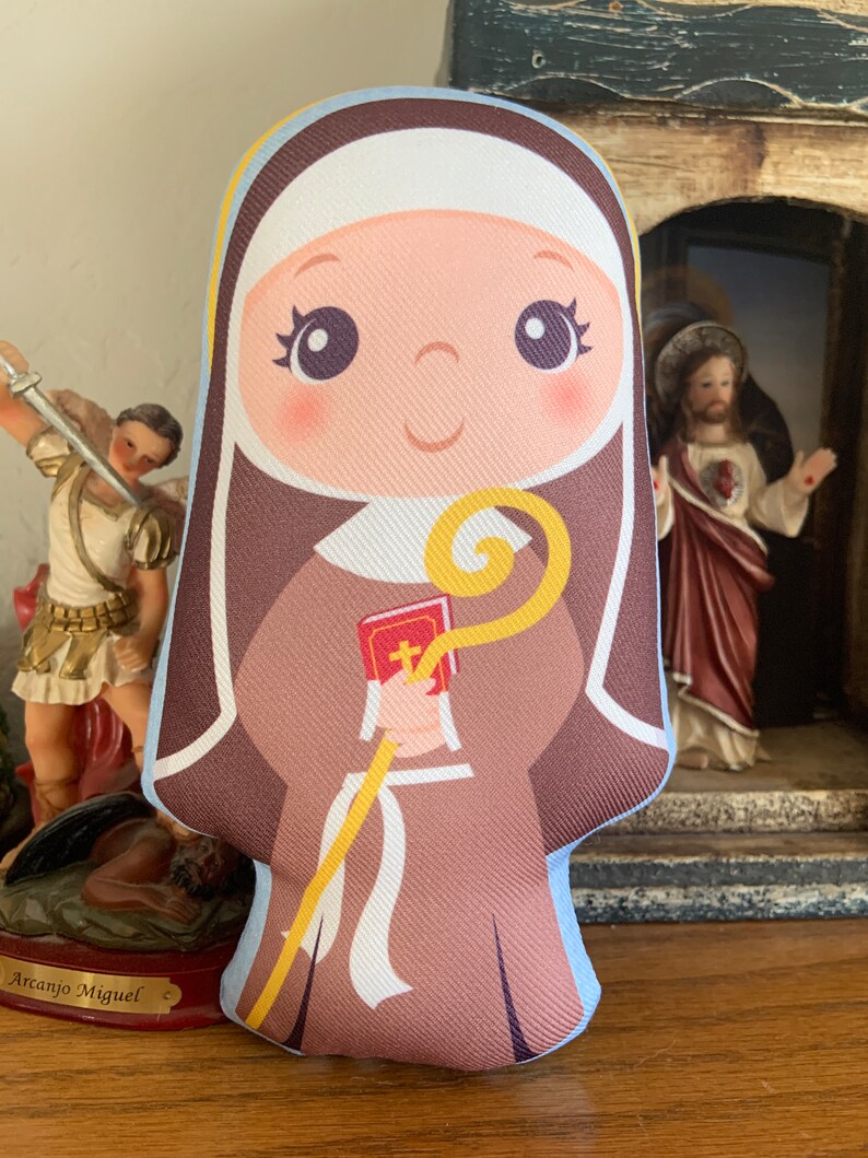 Saint Monica Stuffed Doll, Saint Gift, Baptism Gift, Catholic Gift