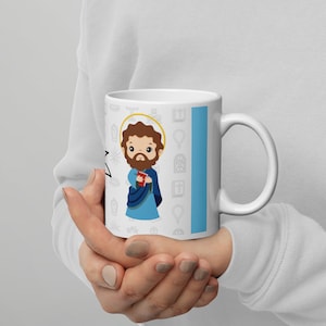 Saint  Luke Mug, Catholic Mugs, Saints Mug, Devotional Mug, Catholic Saints Mug, Catholic Gift, Catholic