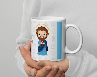 Saint  Luke Mug, Catholic Mugs, Saints Mug, Devotional Mug, Catholic Saints Mug, Catholic Gift, Catholic