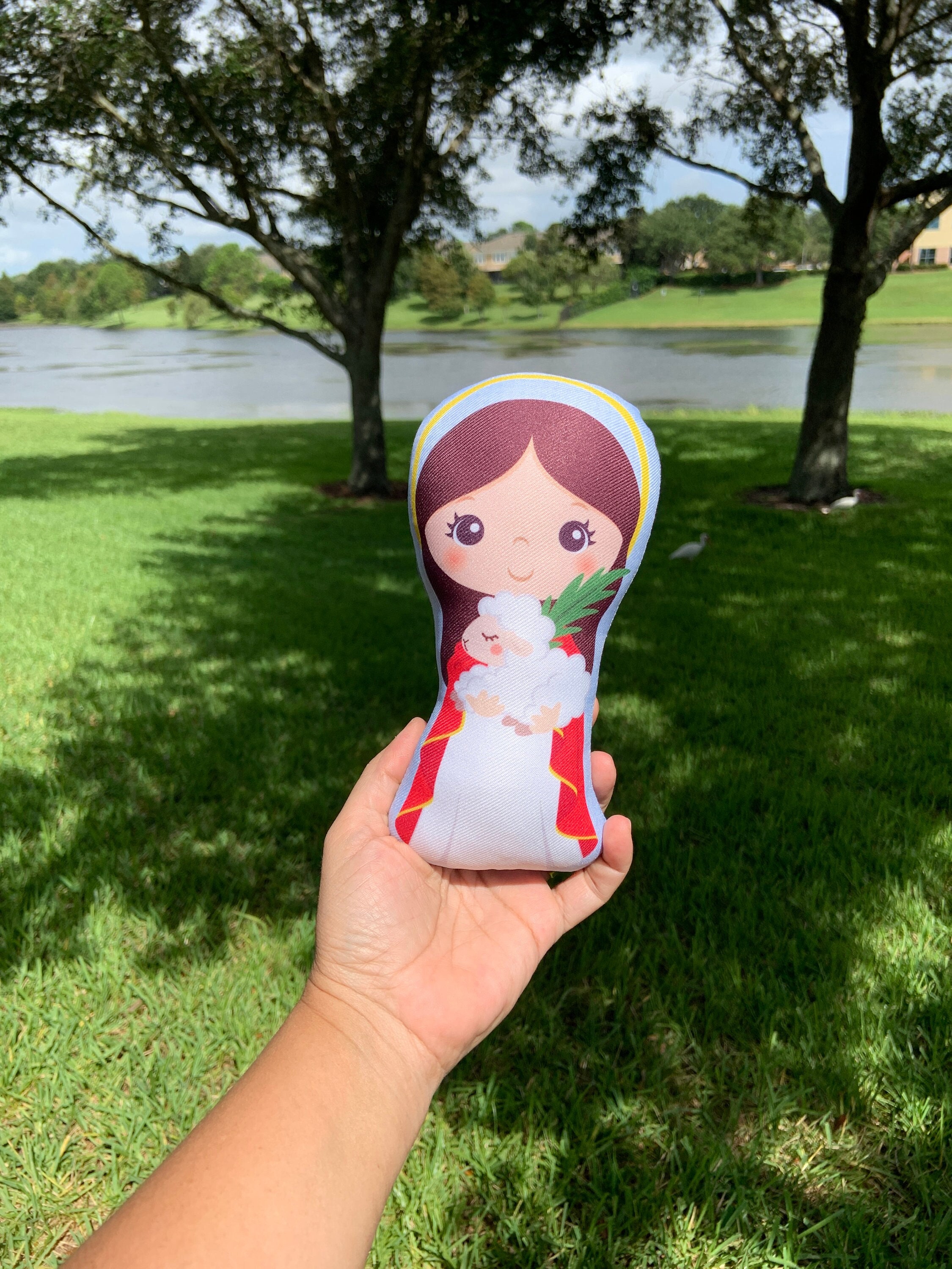 Saint Agnes Stuffed Doll, Saint Gift, Baptism, Catholic Gift, Gift, St Agnes Doll, Pillow Doll, Saint Agnes, Catholic Gifts, Saints Dolls